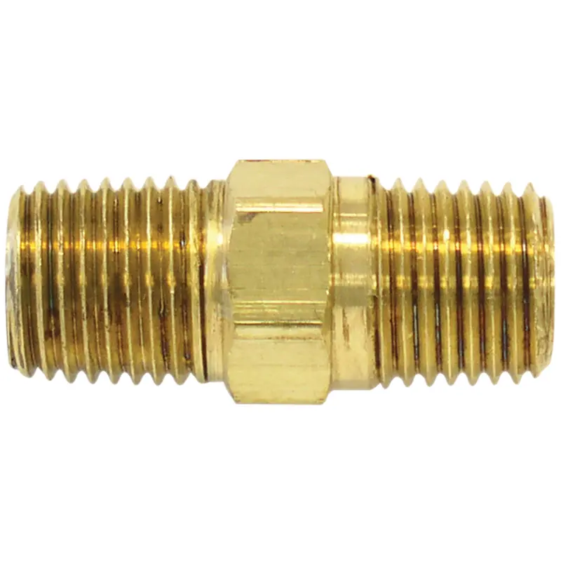 Male Hex Nipple, Brass 1