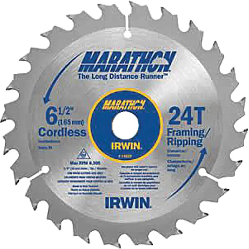 Marathon® Saw Blades, 6 1/2", 24 Teeth, Wood Use 1