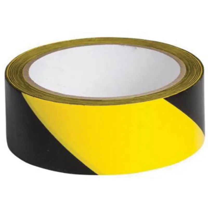 Marking Tape, 1.5" X 54', Vinyl, Black And Yellow 1
