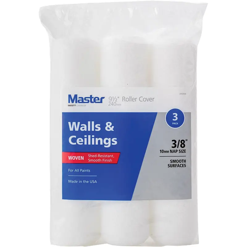 Master Woven Roller Cover, 10 Mm (3/8") Nap, 240 Mm (9-1/2") L 1