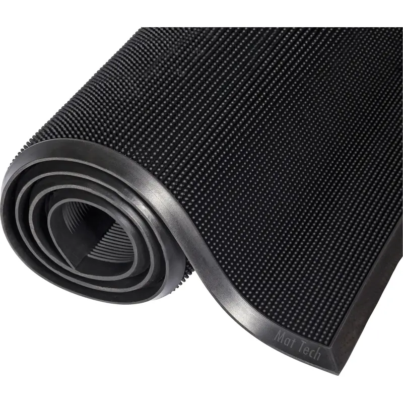 Mat-A-Dor™ Mat, Rubber, Scraper Type, Finger Tip Style Pattern, 2' X 2-2/3', Black 1