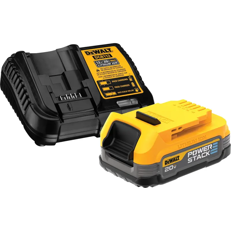 Max* Powerstack™ Compact Battery Kit & Charger, Lithium-Ion, 20 V, 1.7 A 1
