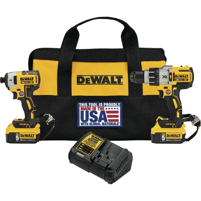 Max Xr® Hammer Drill & Impact Driver Combo Kit, Lithium-Ion, 20 V 1