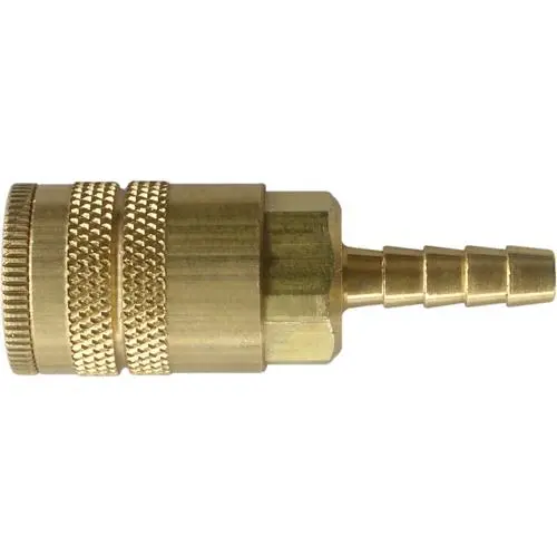 Maxquik 3/8" Hose Barb Quick Coupler, Zinc Plated Steel 1