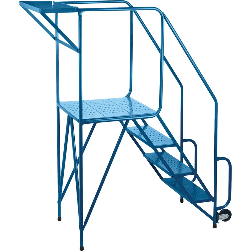 Mechanics/Maintenance Rolling Ladder, Steel, 4 Steps, 38" Platform Height 1