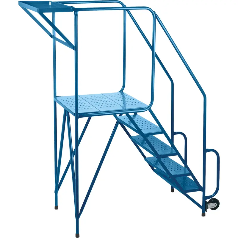 Mechanics/Maintenance Rolling Ladder, Steel, 5 Steps, 47" Platform Height 1
