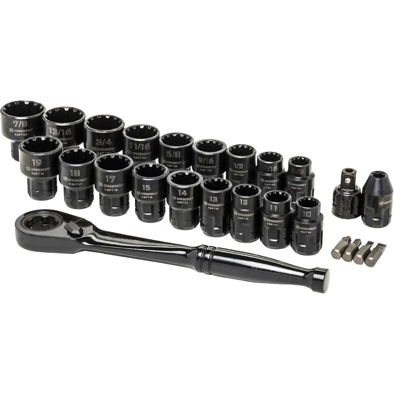 Mechanic's Tool Set, 25 Pcs, 3/8" Drive Size 1