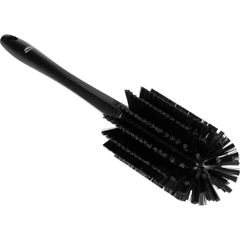 Medium Brush With Handle, Stiff Bristles, 17" Long, Black 1