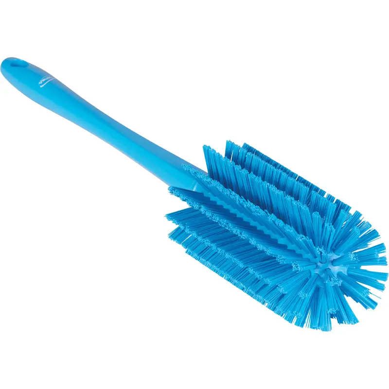 Medium Brush With Handle, Stiff Bristles, 17" Long, Blue 1