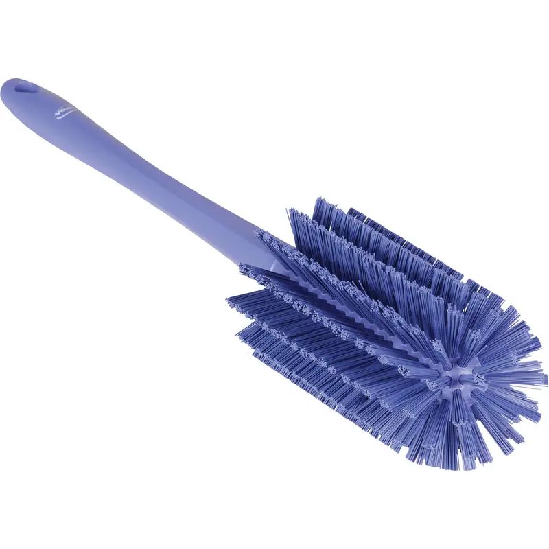 Medium Brush With Handle, Stiff Bristles, 17" Long, Purple 1
