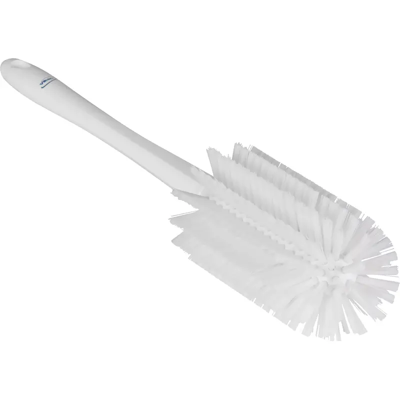 Medium Brush With Handle, Stiff Bristles, 17" Long, White 1
