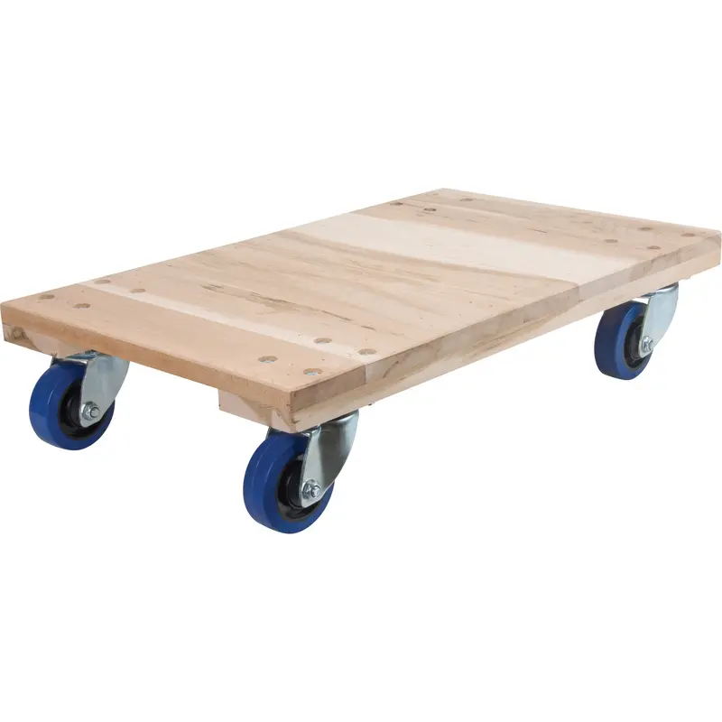 Medium-Duty Solid Wood Dollies, Polyolefin Wheels, 900 Lbs. Capacity, 18" W X 30" D X 7" H 1