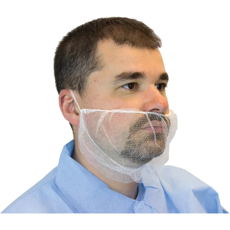 Mesh Beard Nets, Polyester, White 1