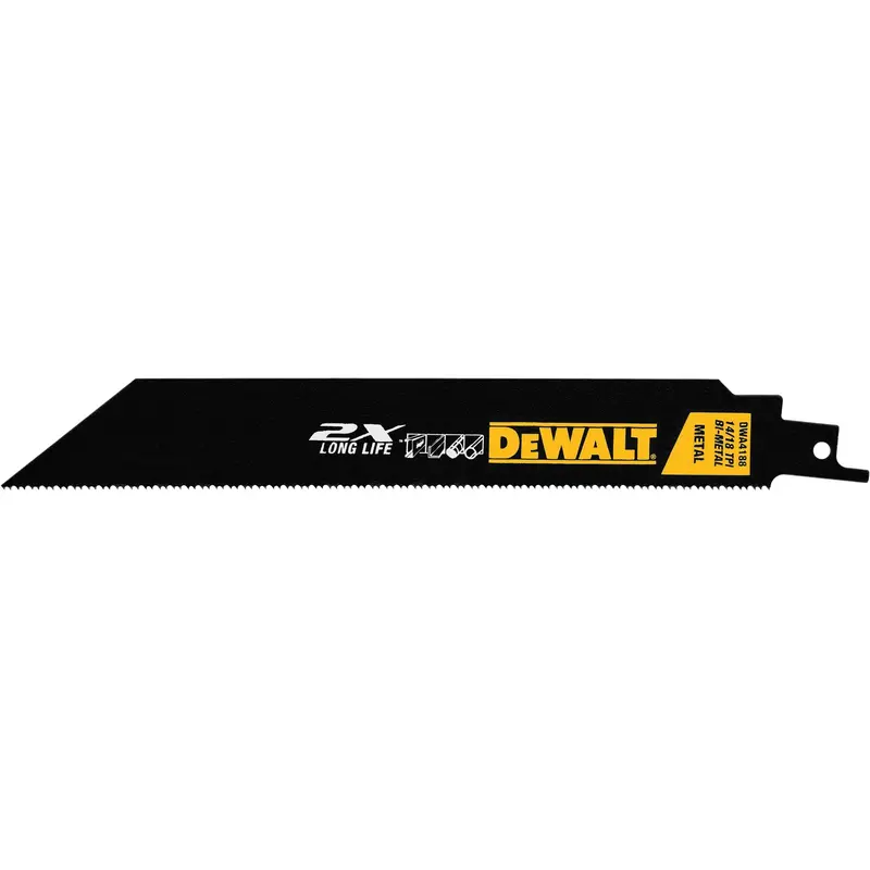 Metal Cutting Reciprocating Saw Blade, Bi-Metal, 14-18 Tpi, 8" L X 1" W 1