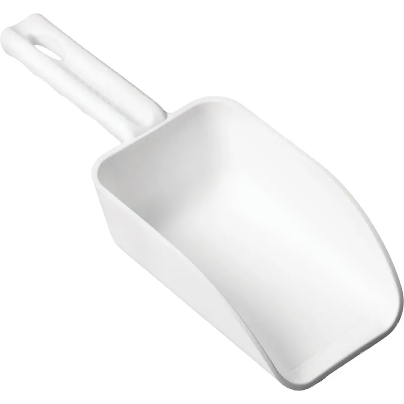 Mini Hand Scoop, Plastic, White, 16 Oz. 1