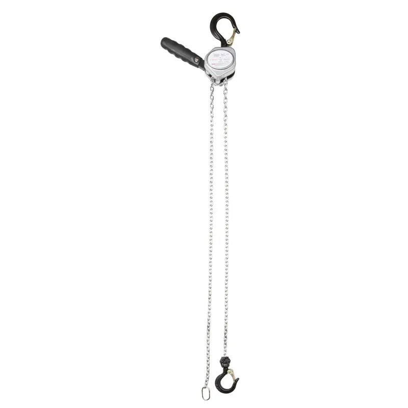 Mini Lever Hoist, 5' Lift, 1100 Lbs. (0.55 Tons) Capacity, Zinc Plated Chain 1