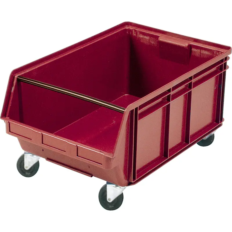 Mobile Giant Stacking Bin, 11-7/8" H X 18-3/8" W X 29" D, 150 Lbs. Capacity, Red 1