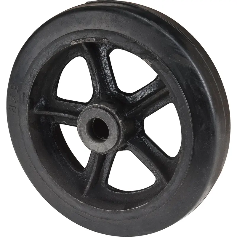 Mold-On Rubber Wheel, 8" (203 Mm) Dia. X 2" (51 Mm) W, 400 Lbs. (181 Kg.) Capacity 1