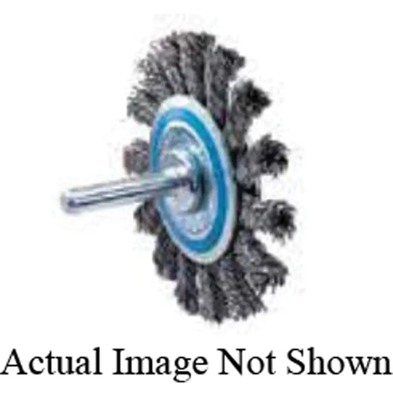 Mounted Knot-Twisted Wire Wheel, 2-3/4" Dia., 0.02" Fill, 5/8"-11 Arbor, Steel 1