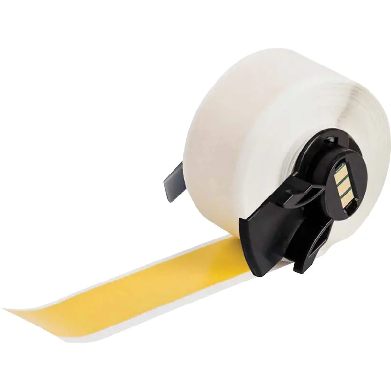Multi-Purpose Label Tape, Vinyl, Yellow, 1.9" Width 1