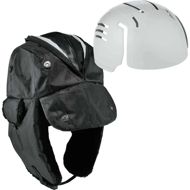 N-Ferno® Zippered Trapper Hat With Bump Cap Insert, Polyurethane/Satin Lining, Medium/Small, Black 1