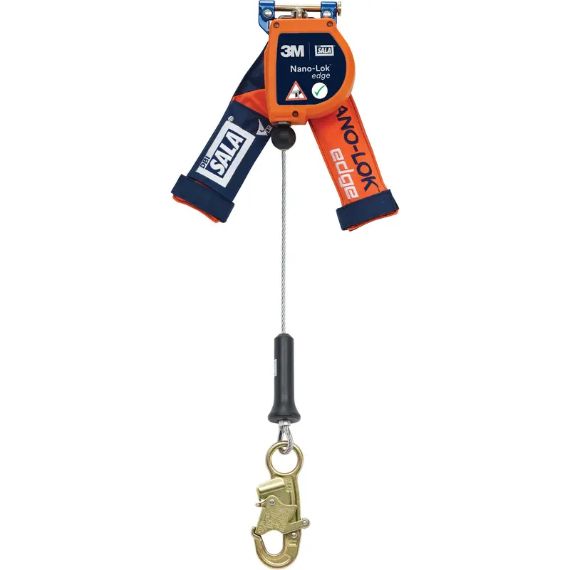 Nano-Lok™ Edge Self-Retracting Lifelines, 8', Stainless Steel, Stationary 1