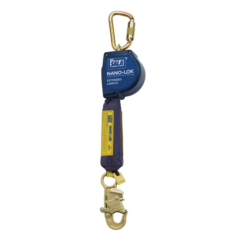 Nano-Lok™ Extended Length Self-Retracting Lifeline, 10', Polyester/Web, Swivel 1