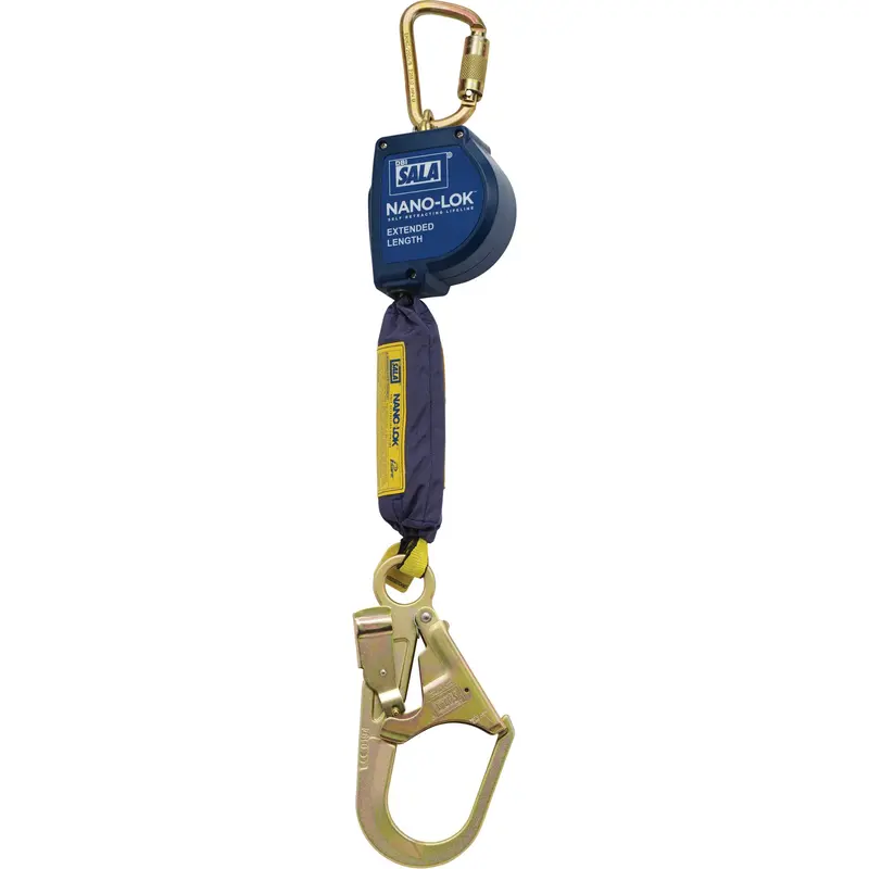 Nano-Lok™ Extended Length Self-Retracting Lifeline, 9', Polyester/Web, Swivel 1