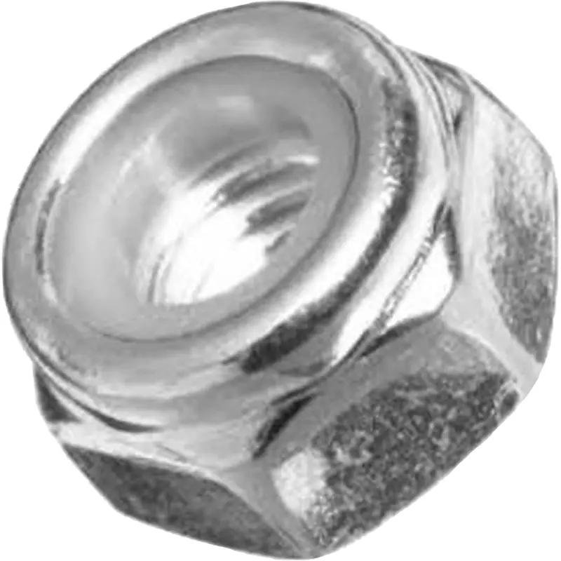 Ne Standard Series Locknut Nylon Insert, 1/2"/1/2"-13 Dia., Zinc Plated, Coarse 1