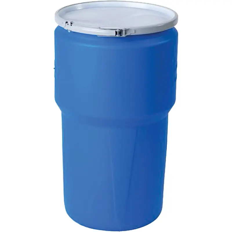 Nestable Polyethylene Drum, 14 Us Gal (11.7 Imp. Gal.), Open Top, Blue 1