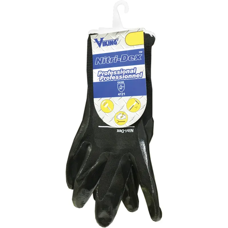 Nitri-Dex Work Gloves, Size 10, Nitrile Coated, Polyester Shell, En 388 Level 1 1