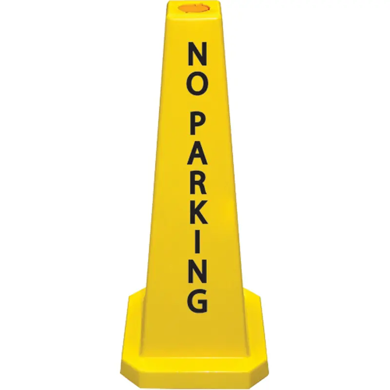 "No Parking" Lamba Traffic Cones, English 1