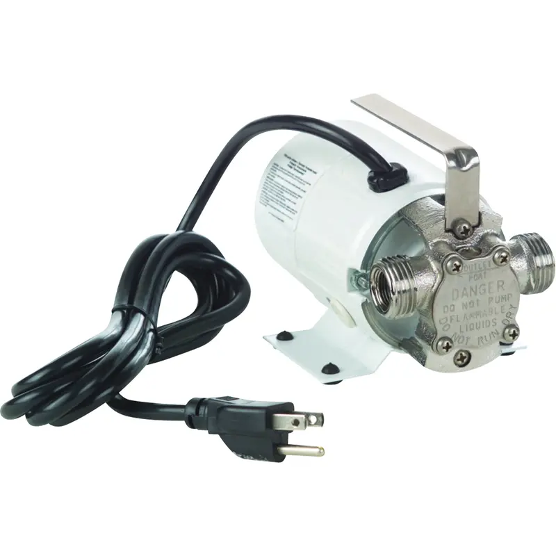 Non-Submersible, Self-Priming Plated Brass Transfer Pumps - Pump Only, 115 V, 360 Gph, 1/10 Hp 1