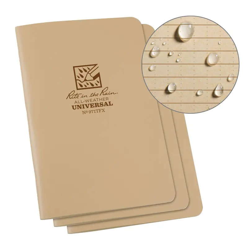 Notebook, Soft Cover, Tan, 48 Pages, 4-5/8" W X 7" L 1