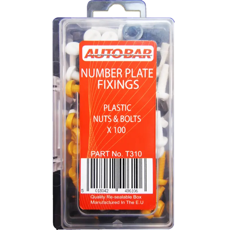 Number Plate Fixing Nuts And Bolts (100 Pack) – Secure Mounting Kit 1