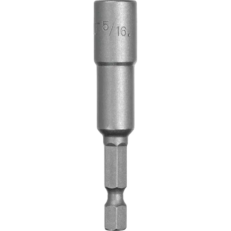 Nut Driver, 5/16" Tip, 1/4" Drive, 2-9/16" L, Magnetic 1