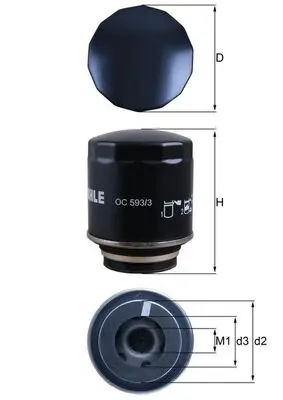 Oc593/3 Oil Filter 1
