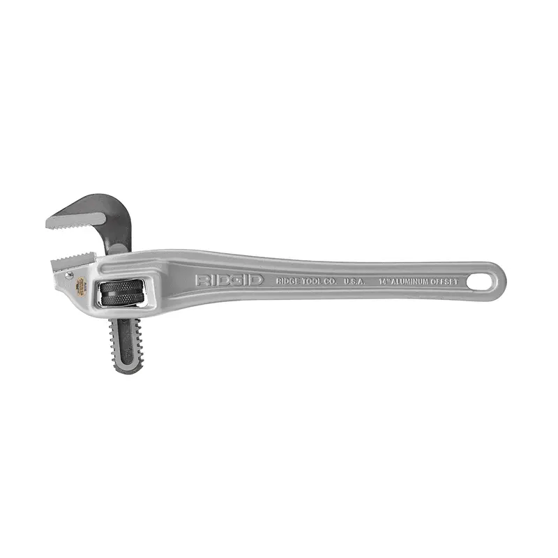 Off-Set Pipe Wrench, 2" Jaw Capacity, 14" Long 1
