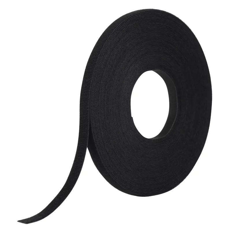 One-Wrap® Fastener Tape, Hook & Loop, 25 Yds X 1/2", Self-Grip, Black 1
