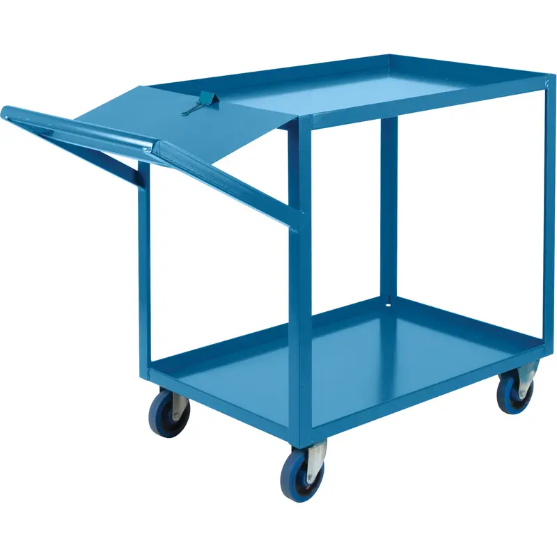 Order Picking Carts, 36" H X 24" W X 64" D, 2 Shelves, 1200 Lbs. Capacity 1