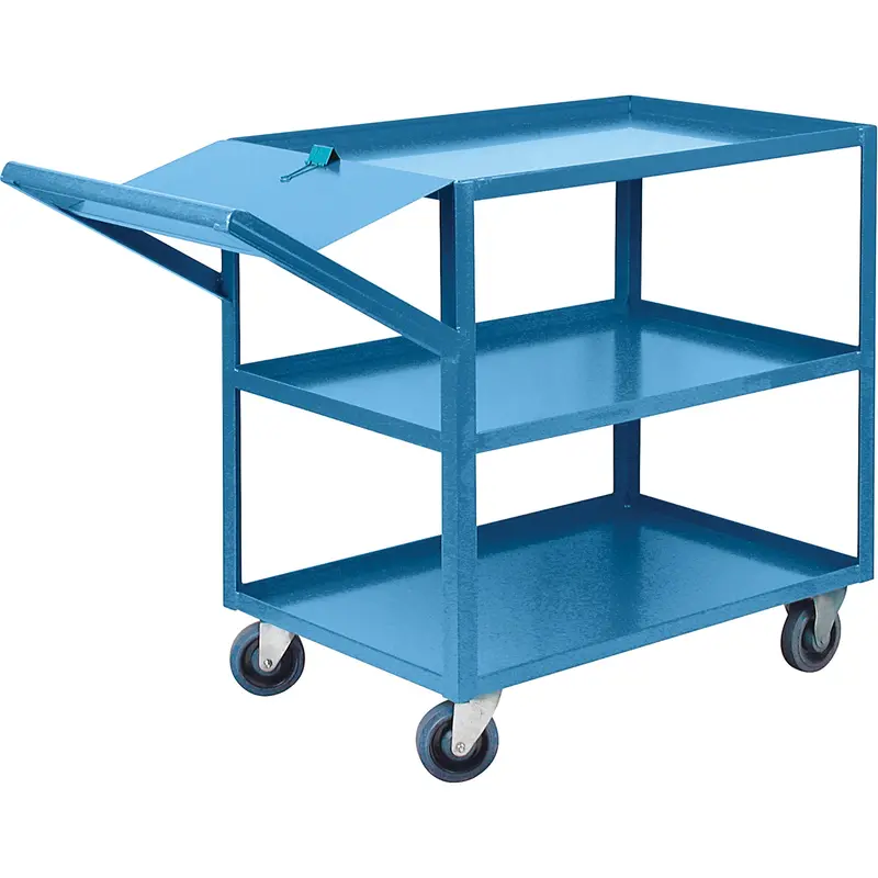 Order Picking Carts, 36" H X 24" W X 64" D, 3 Shelves, 1200 Lbs. Capacity 1