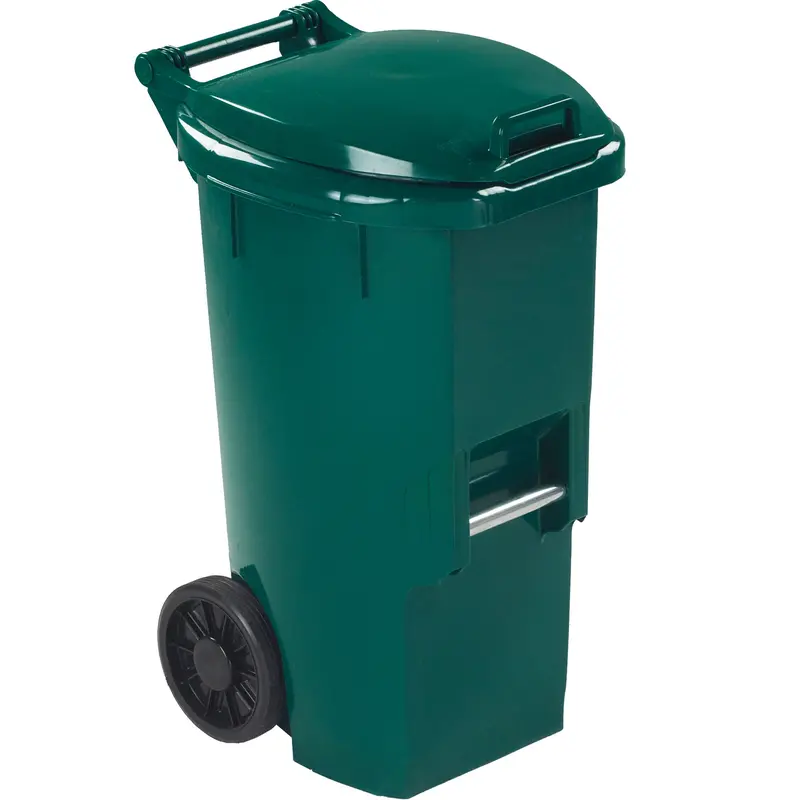 Organic Waste Green Bin, Plastic, 12 Us Gal. 1