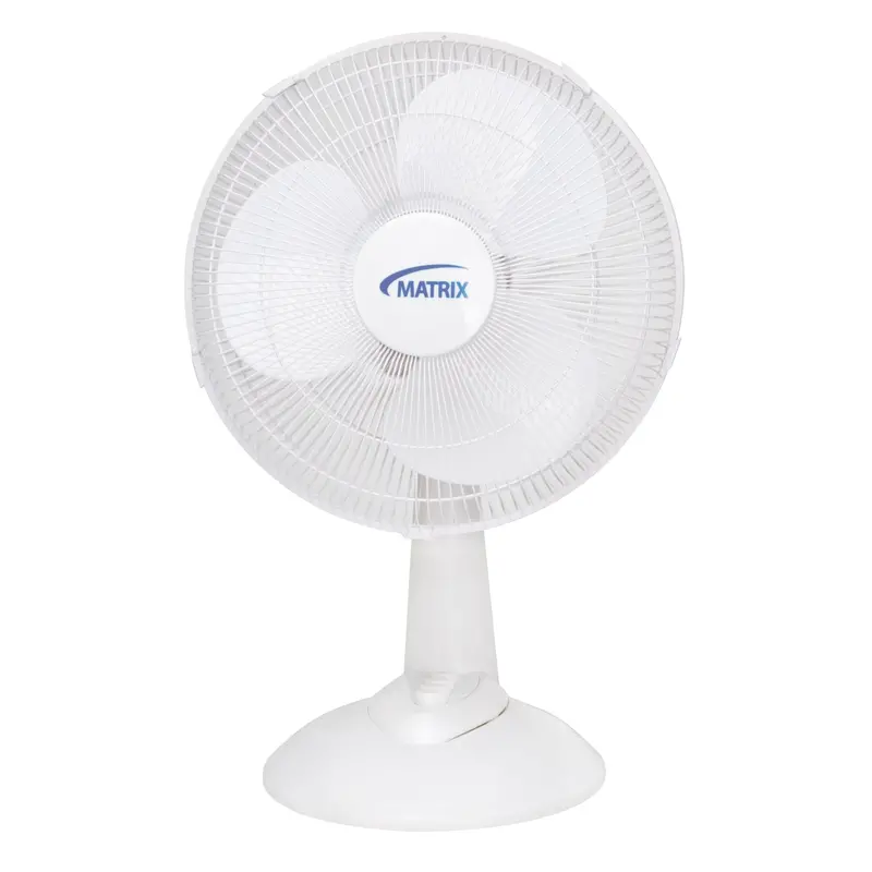 Oscillating Desk Fan With Push Buttons, 12" Diameter, 3 Speeds 1