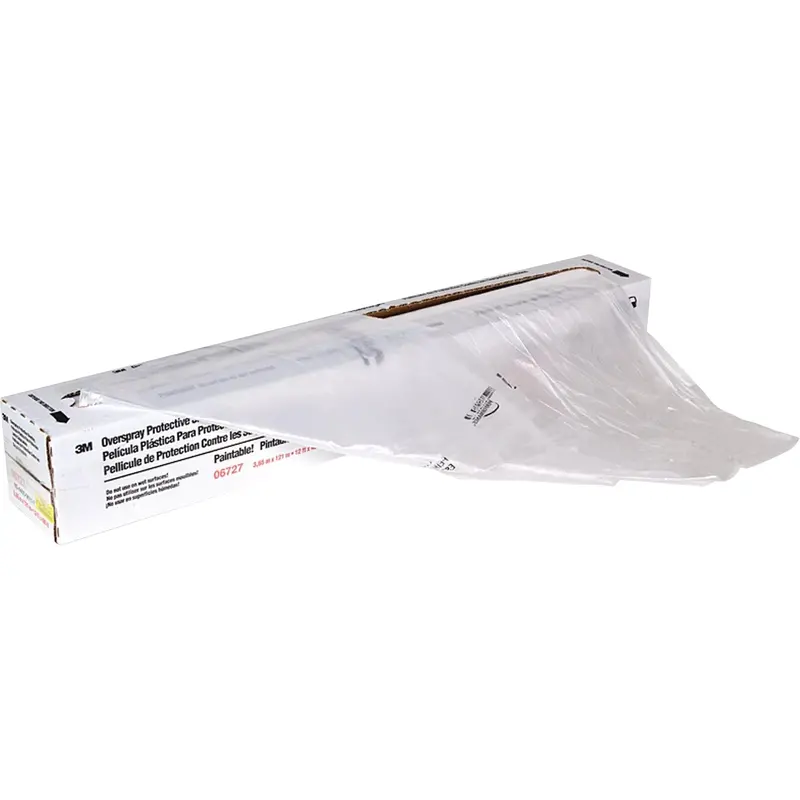 Overspray Protective Sheeting, 400' L X 12' W, Plastic 1