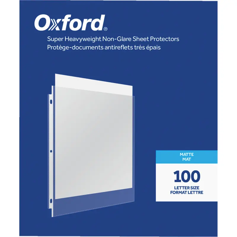 Oxford® Heavyweight Non-Glare Sheet Protectors 1