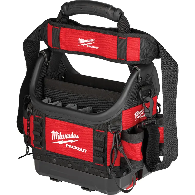 Packout™ 10" Structured Tote, Ballistic Polyester, 35 Pockets, Red 1