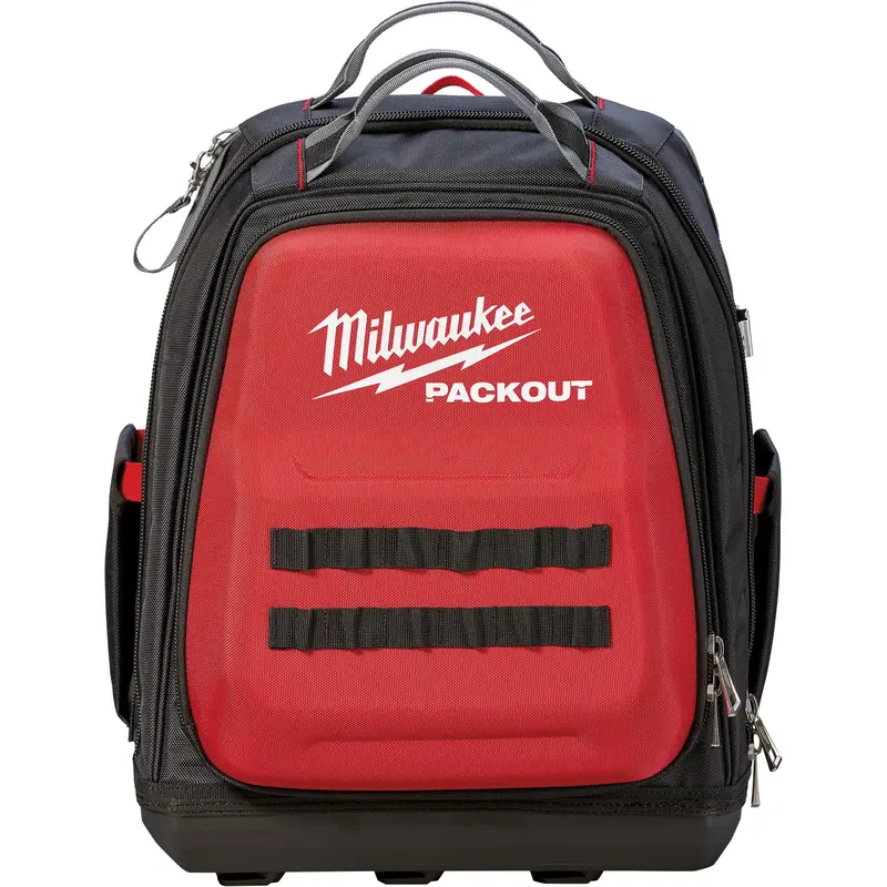 Packout™ Backpack, 15-3/4" L X 11-4/5" W, Black/Red, Ballistic 1