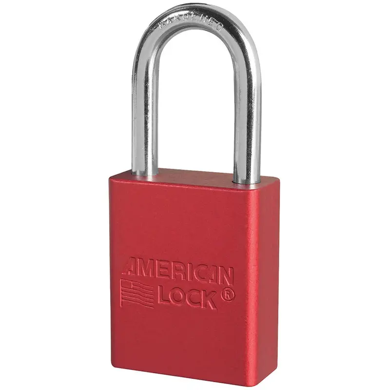 Padlock - Set Of Three, Safety Padlock, Keyed Alike, Aluminum, 1-1/2" Width 1