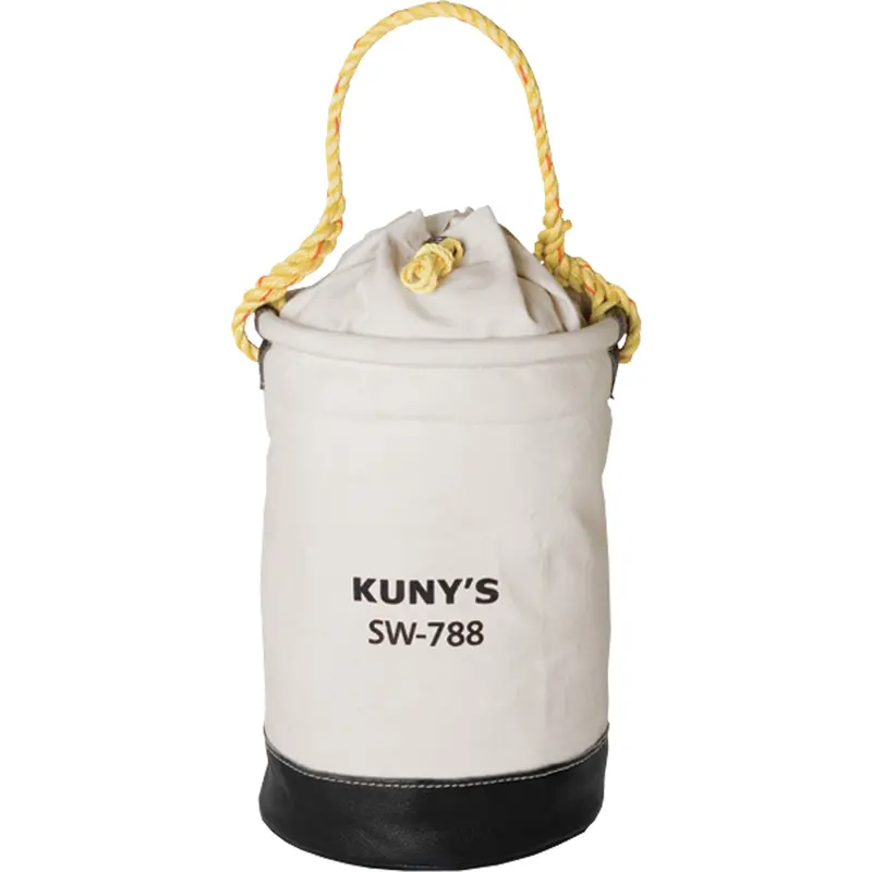 Parachute Top Tool Bucket, 11-1/2" L X 11-1/2" W X 16" H, Canvas, Beige 1