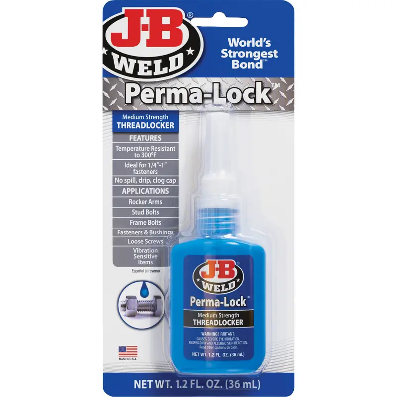 Perma-Lock Threadlocker, Blue, Medium, 36 Ml, Bottle 1